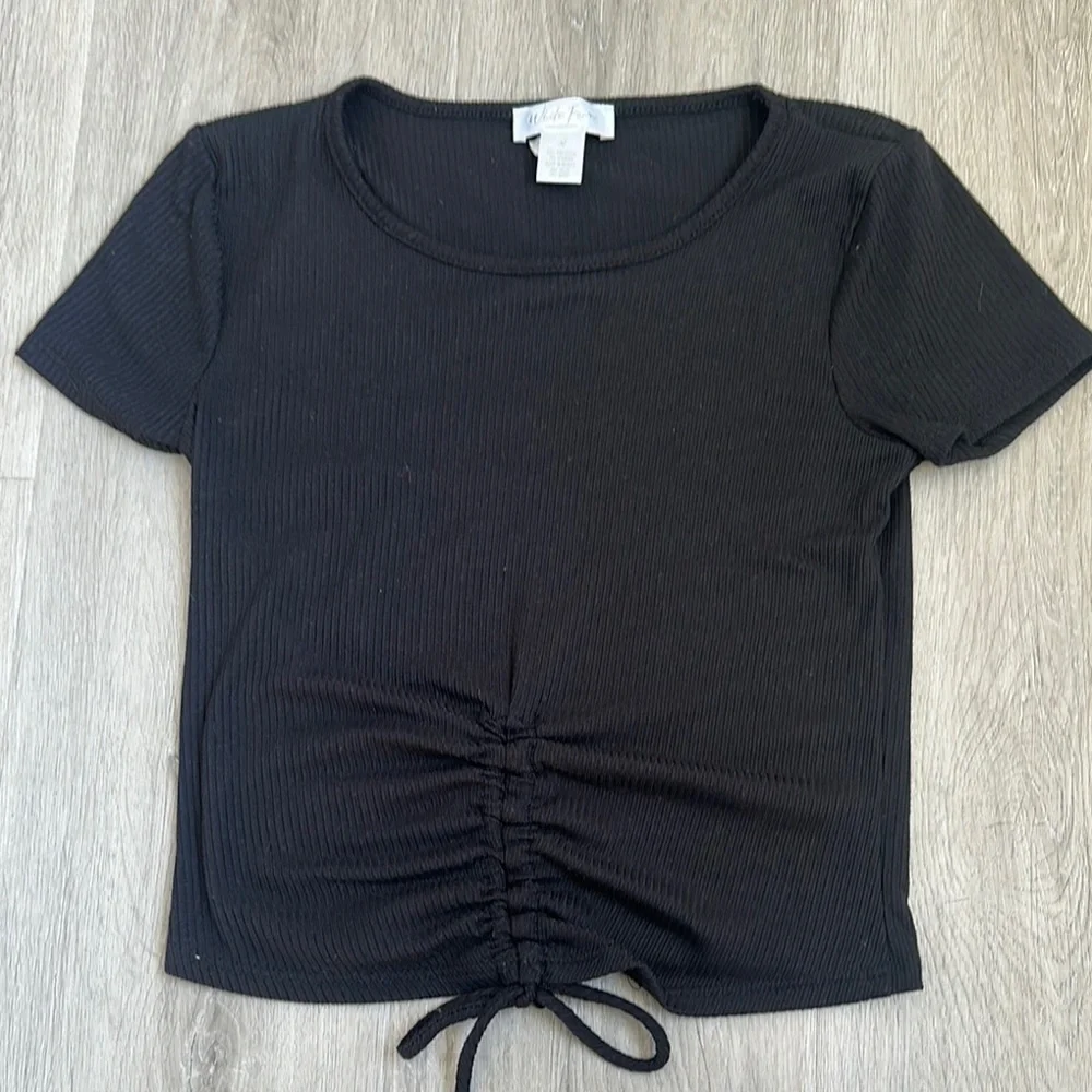 Black Ruched Top size medium